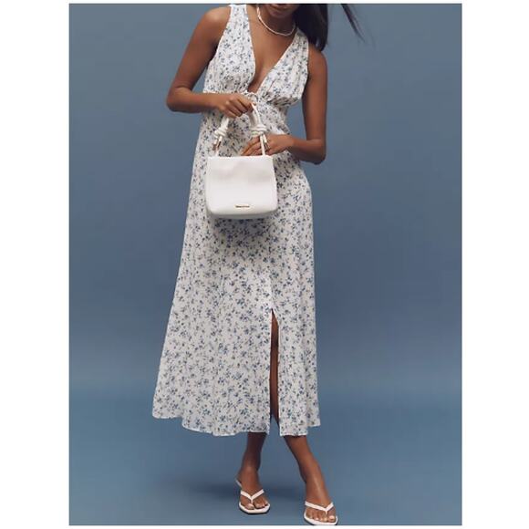 reformation ceara plunge neck midi dress Ceara Plunge Neck Midi Dress Reformation